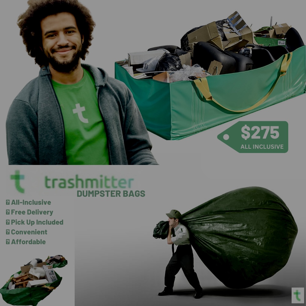 Trashmitter dumpster bag cover